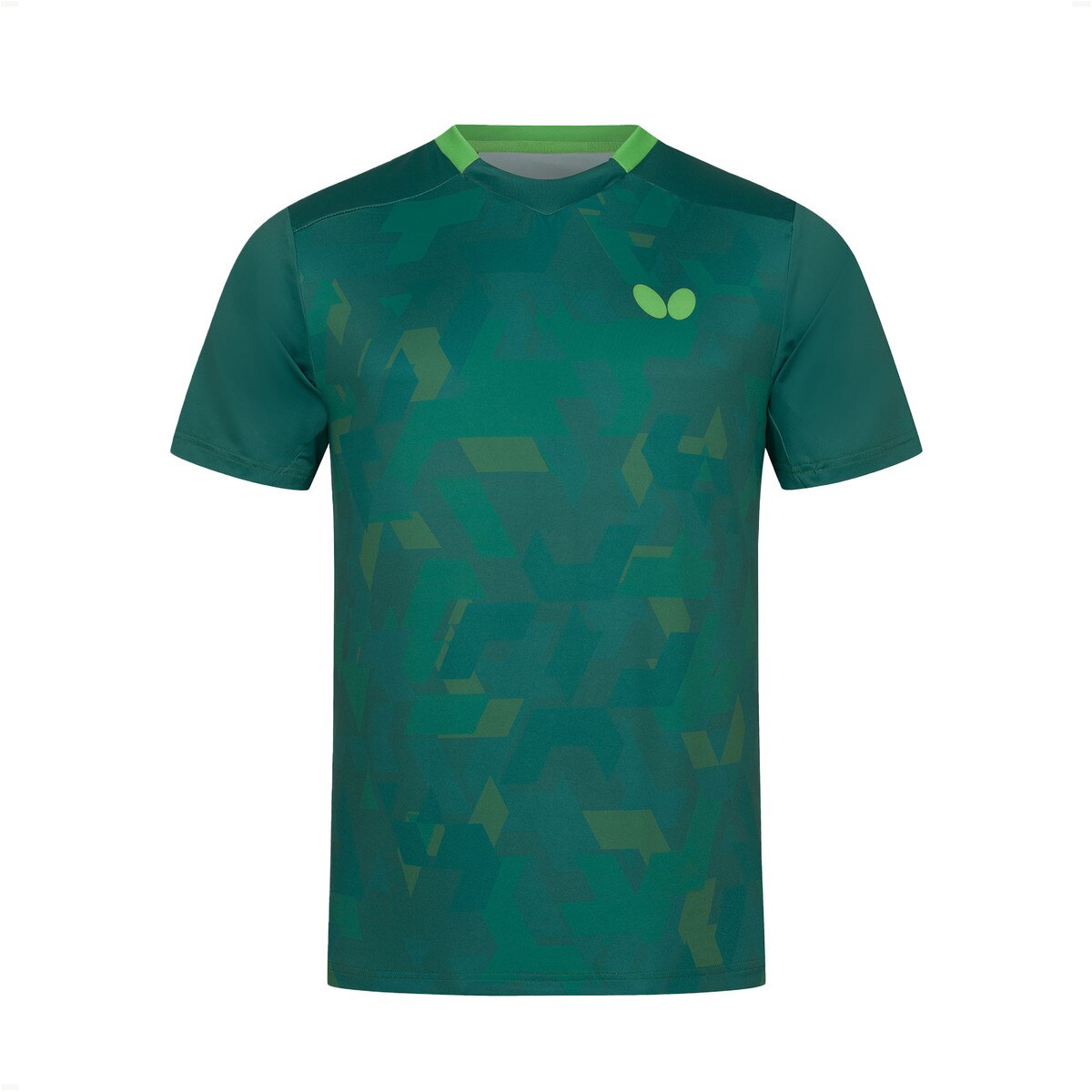 Butterfly Ageo Shirt - Jade Green - Front